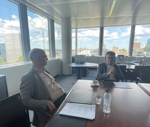 Johan Hallaert (Fevia) links en Herman Diricks (FAVV) rechts Johan Hallaert (Fevia) links en Herman Diricks (FAVV) rechts