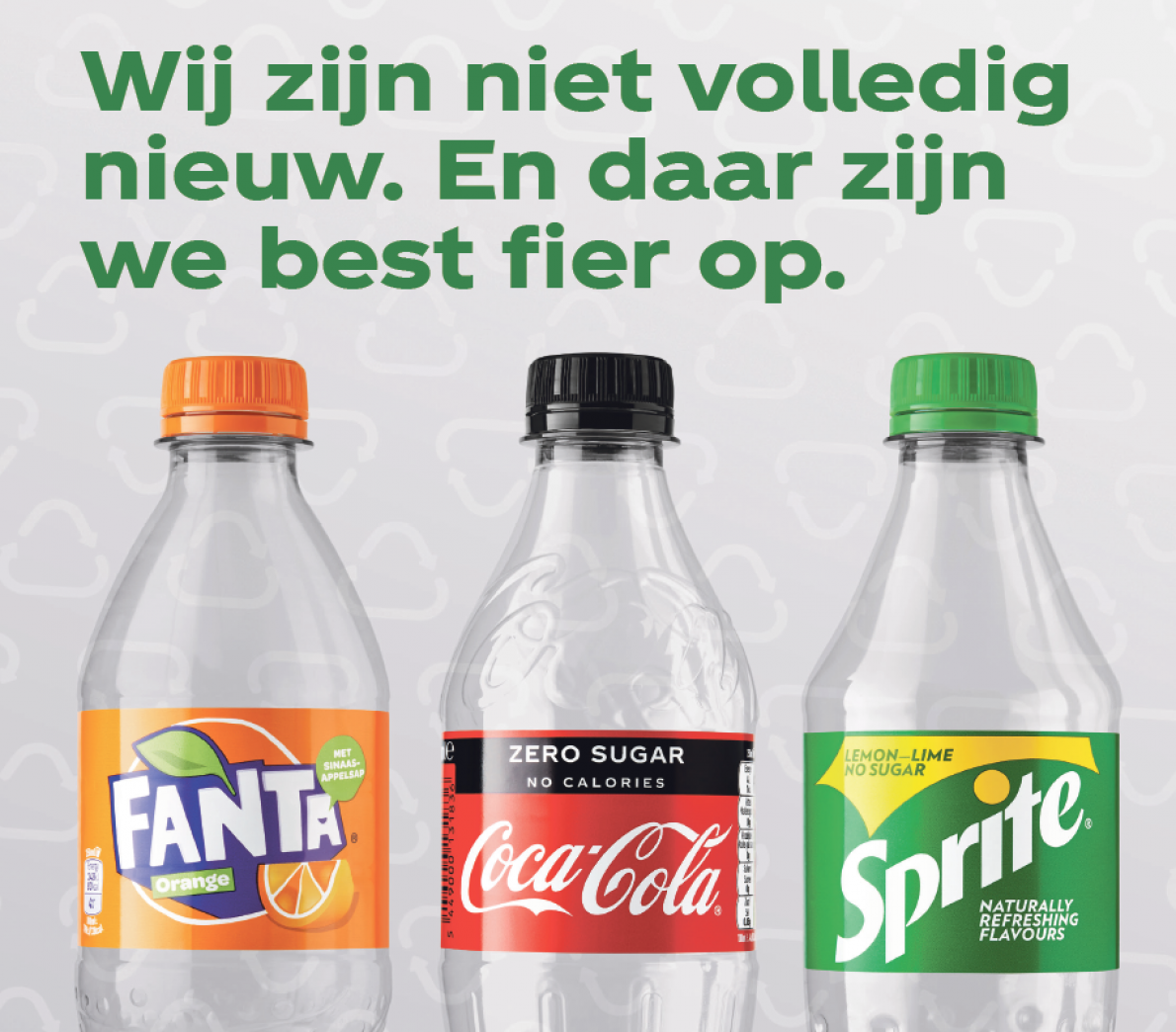 Nieuwe flessen Coca-Cola bestaan uit minstens 50% gerecycleerd plastic